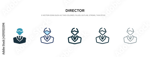 director icon in different style vector illustration Poster Mural XXL