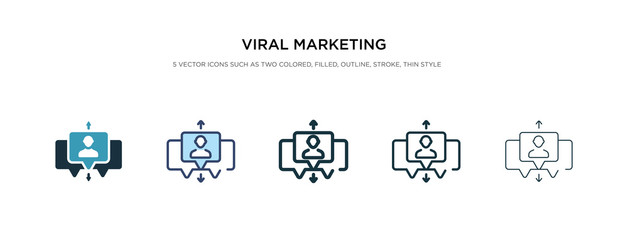 Poster - viral marketing icon in different style vector illustration. two colored and black viral marketing vector icons designed in filled, outline, line and stroke style can be used for web, mobile, ui