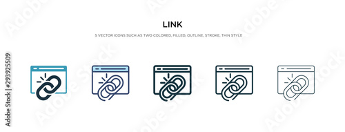 Photographie link icon in different style vector illustration