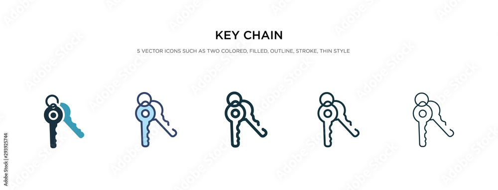 Ke Chain Icon key chain icon in different style vector illustration. two colored and ...