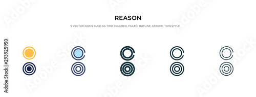 Fotografía reason icon in different style vector illustration