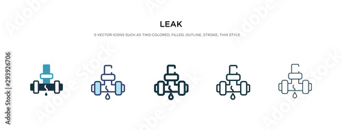 Fotomural leak icon in different style vector illustration