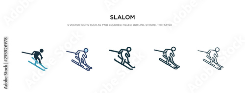 Fotografía slalom icon in different style vector illustration