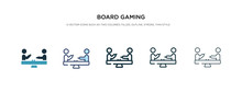 Board Gaming Icon In Different Style Vector Illustration. Two Colored And Black Board Gaming Vector Icons Designed In Filled, Outline, Line And Stroke Style Can Be Used For Web, Mobile, Ui