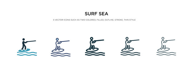 Wall Mural - surf sea icon in different style vector illustration. two colored and black surf sea vector icons designed in filled, outline, line and stroke style can be used for web, mobile, ui