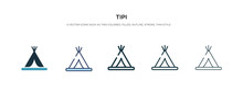 Tipi Icon In Different Style Vector Illustration. Two Colored And Black Tipi Vector Icons Designed In Filled, Outline, Line And Stroke Style Can Be Used For Web, Mobile, Ui
