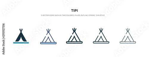 Fotografía tipi icon in different style vector illustration