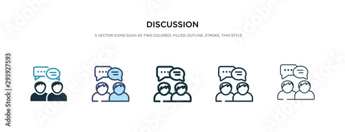 Fotomural discussion icon in different style vector illustration