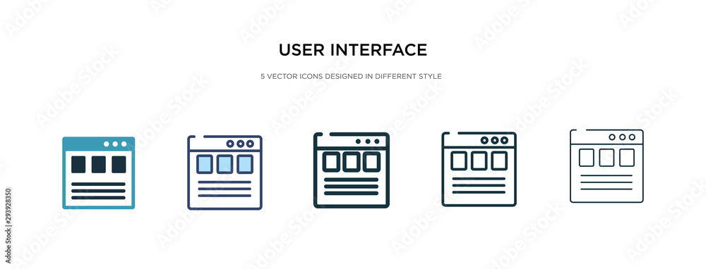 user interface icon in different style vector illustration. two colored and black user interface vector icons designed in filled, outline, line and stroke style can be used for web, mobile, ui - obrazy, fototapety, plakaty 