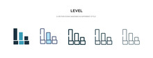 Level Icon In Different Style Vector Illustration. Two Colored And Black Level Vector Icons Designed In Filled, Outline, Line And Stroke Style Can Be Used For Web, Mobile, Ui