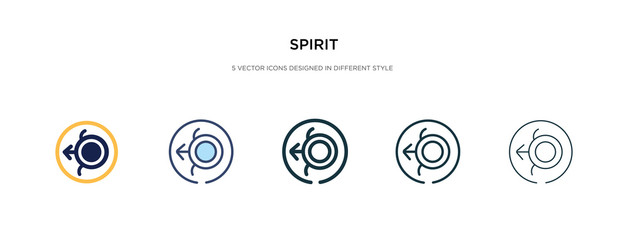 Wall Mural - spirit icon in different style vector illustration. two colored and black spirit vector icons designed in filled, outline, line and stroke style can be used for web, mobile, ui