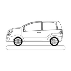 Sticker - hatchback car icon