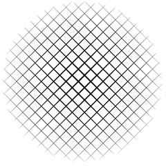 Poster - Circle form grid, mesh. Intersected strips geometric circle element. Angular, geometric half-tone circle illustration. Intersecting streaks, bars, stripes circle (Thin lines version)