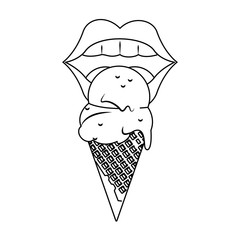 Sticker - ice cream design