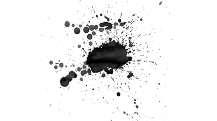 Wall Mural - Black ink drops background