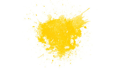 Wall Mural - Abstract yellow splash on white background