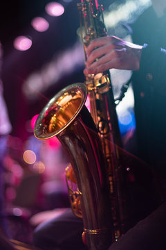 musician with saxophone