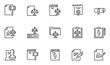 © kuroksta - Legal documents vector line icons set. Code of laws, notary public, advocacy, certificate, license. Editable stroke. 48x48 Pixel Perfect.