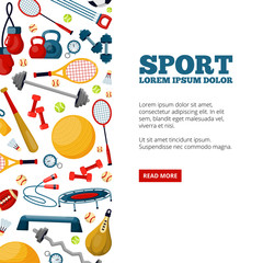 Sport center landing page vector template Bodybuilding