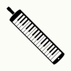 Sticker - Melodica free-reed instrument with musical keyboard