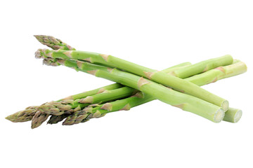 Fresh green asparagus healthy eating food isolated