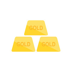 Wall Mural - golden bars. isolated on white background