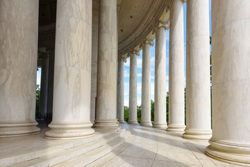 ionic columns at jefferson memorial, washington dc architecturel