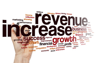 Canvas Print - Revenue increase word cloud