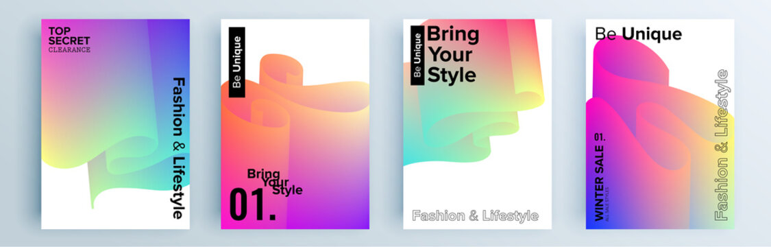 Modern abstract covers set, minimal covers design. Colorful geometric background, vector illustration.