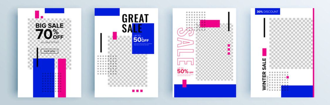 Modern abstract covers set, minimal covers design. Colorful geometric background, vector illustration.