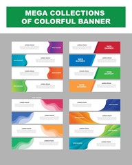 Wall Mural - Mega Collection of Colorful Banner. Abstract Creative and Modern Banner Background Design Template