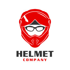 Canvas Print - motorcycle helmet logo design