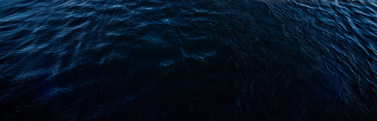 Dark gloomy surface of the water