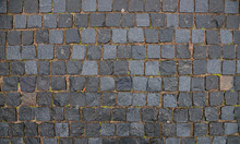 Old Cobblestone Pavement Close-up.
