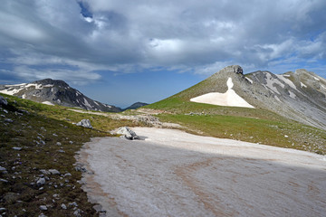 Sticker - Gipfelregion des Mt. Lakmos im Pindos-Gebirge, Griechenland - Summit region of Mt. Lakmos in the Pindos Mountains, Greece