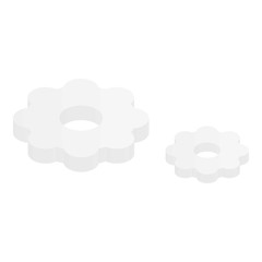 Poster - Gear wheel icon. Isometric of gear wheel vector icon for web design isolated on white background