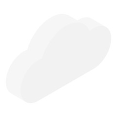 Poster - Cloud data server icon. Isometric of cloud data server vector icon for web design isolated on white background