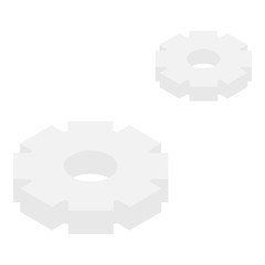 Poster - Gear wheel system icon. Isometric of gear wheel system vector icon for web design isolated on white background