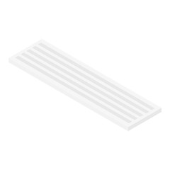 Poster - White keyboard icon. Isometric of white keyboard vector icon for web design isolated on white background