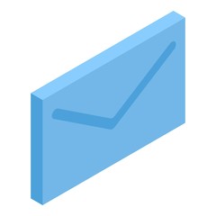 Poster - Blue mail letter icon. Isometric of blue mail letter vector icon for web design isolated on white background