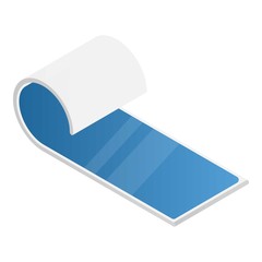Poster - Flexible display icon. Isometric of flexible display vector icon for web design isolated on white background