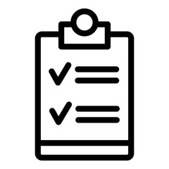 Poster - check list icon. outline check list vector icon for web design isolated on white background