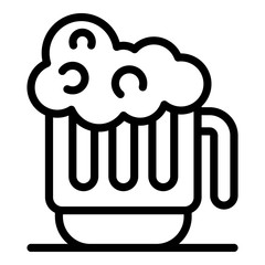Poster - Mug of cold beer icon. Outline mug of cold beer vector icon for web design isolated on white background