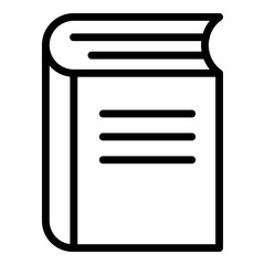 Poster - Book icon. Outline book vector icon for web design isolated on white background