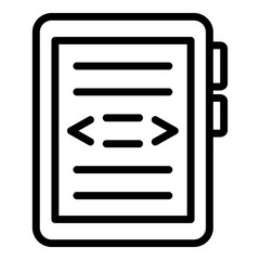 Poster - Electronic reader icon. Outline electronic reader vector icon for web design isolated on white background