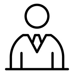 Poster - Businessman icon. Outline businessman vector icon for web design isolated on white background