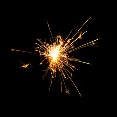 Wall Mural - mini fireworks on black backgrounds