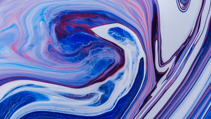 Wall Mural - abstract purple acrylic pour liquid marble surfaces design.