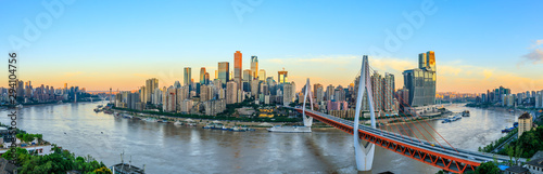 Photo Modern metropolis skyline,Chongqing,China,Chongqing panorama.