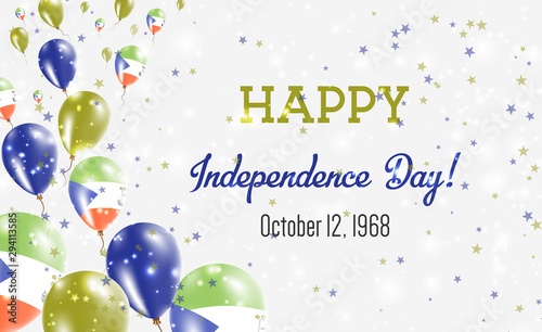Fotografía Equatorial Guinea Independence Day Greeting Card